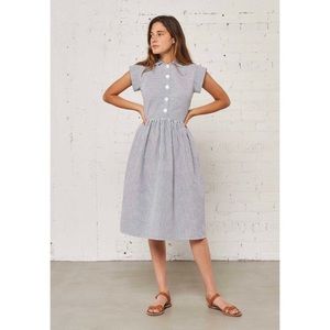 Christy Dawn Piper Dress in Gray Stripe Size Small